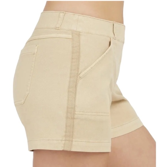 SPANX Stretch Twill Pull-on Shorts 5" in Almond/khaki, XL 1380 - Picture 3 of 8